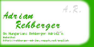 adrian rehberger business card
